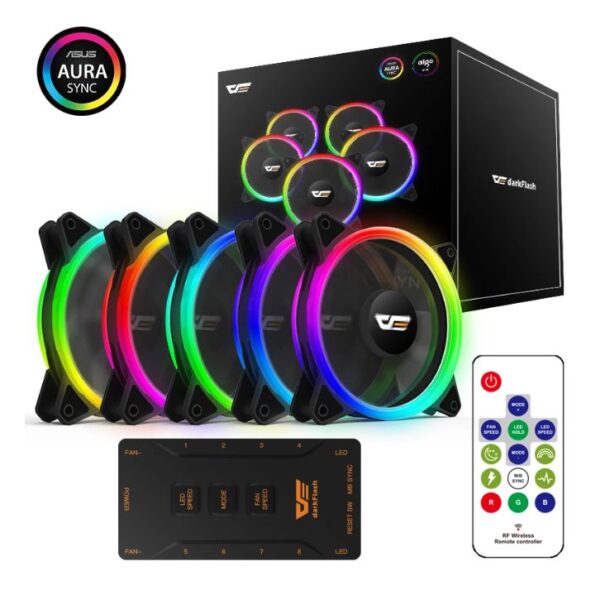 Darkflash DR12PRO 120mm RGB Cooling Computer Case Fan - Image 3