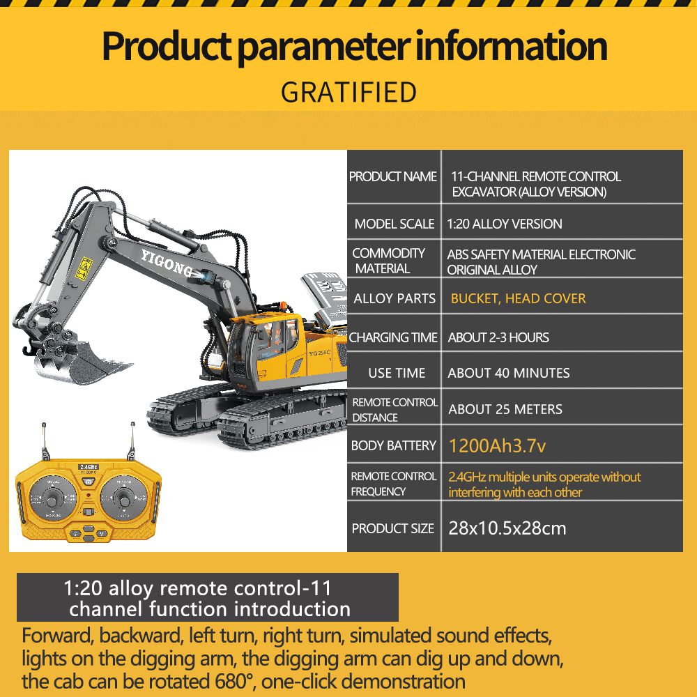 YIGONG RC TOY Excavator