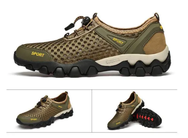 LEOSOXS Men's Mesh Hiking Shoes Running Sneakers