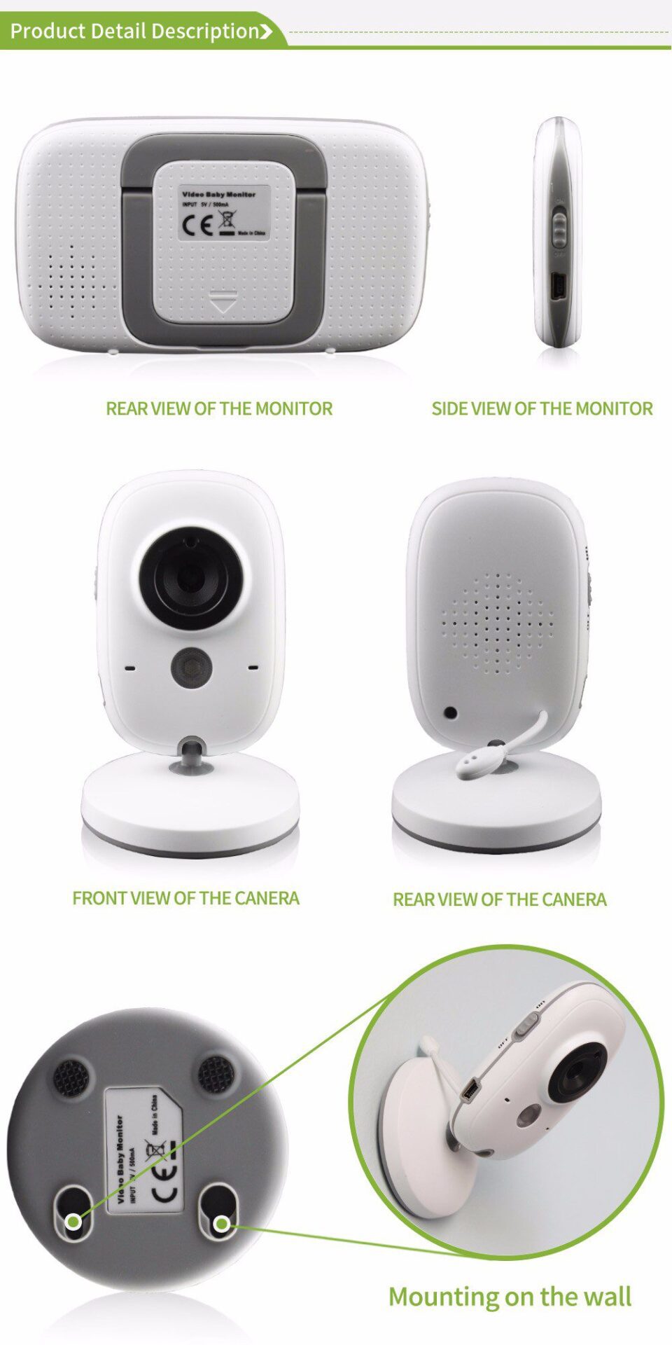 TakTark TBM603 Wireless Baby Monitor Security Camera