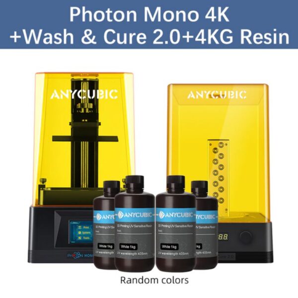 ANYCUBIC Photon Mono 4K Add Wash & Cure 2 Add 4KG Resin