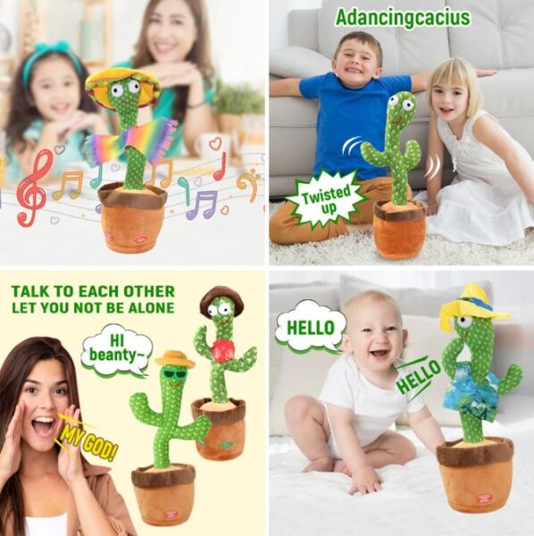 Funny Talk Back Dancing Cactus Toy - Image 2