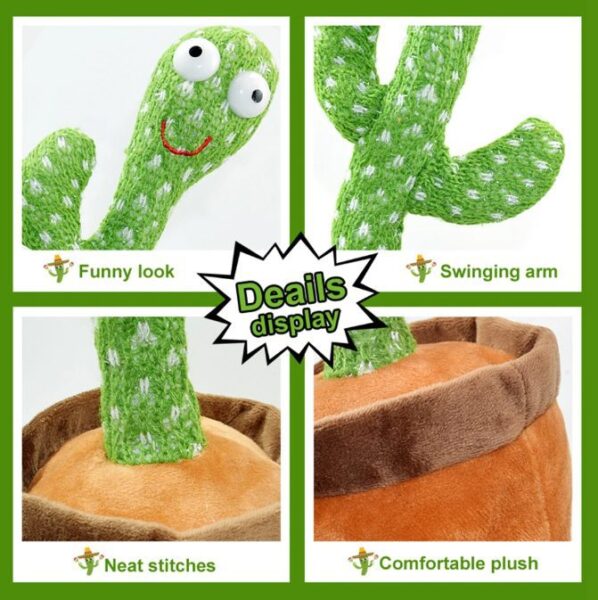 Funny Talk Back Dancing Cactus Toy - Image 4