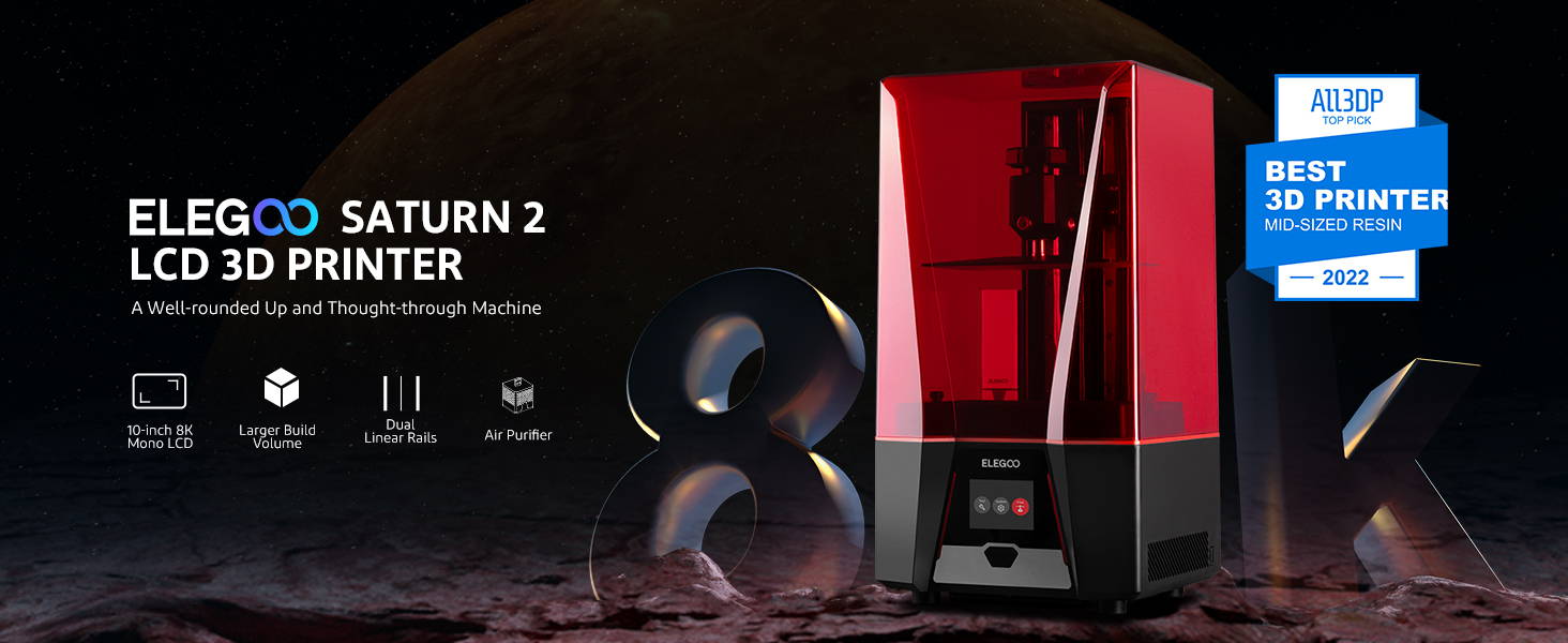 ELEGOO SATURN 2 Mono MSLA 3D Printer