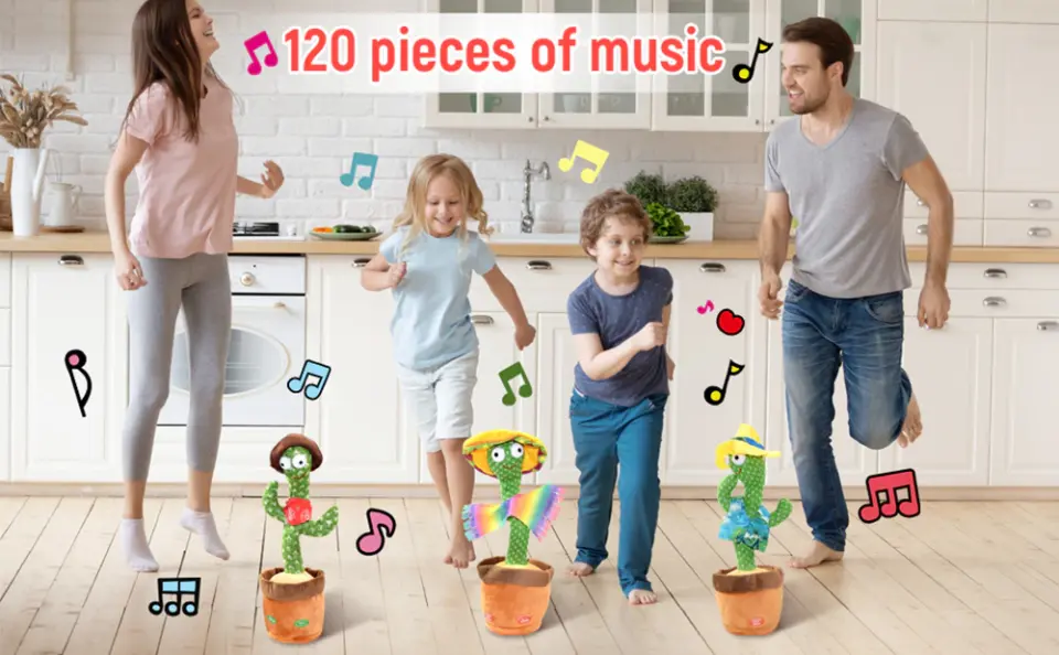Funny Talk Back Dancing Cactus Toy