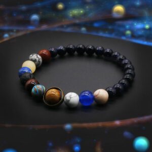 Universe Solar System Stone Bracelet