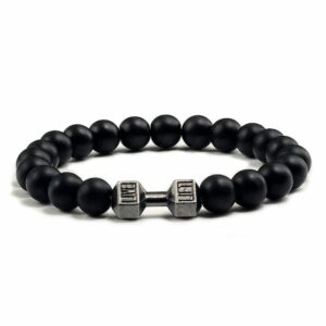 Volcanic Lava Stone Dumbbell Bracelet