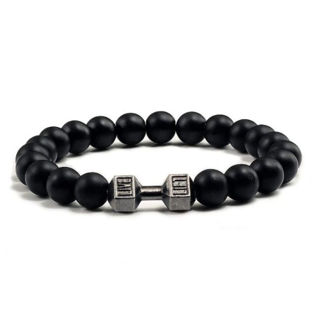 Volcanic Lava Stone Dumbbell Bracelet