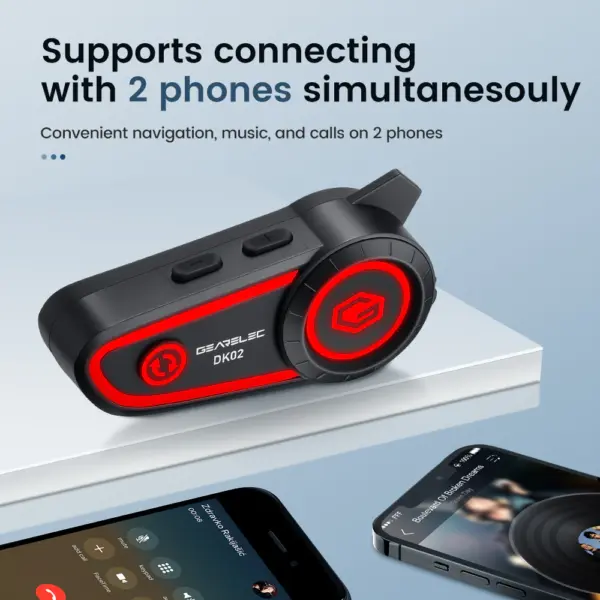 GEARELEC DK02 Motorcycle Helmet Headset Stereo Bluetooth Hands Free - Image 3