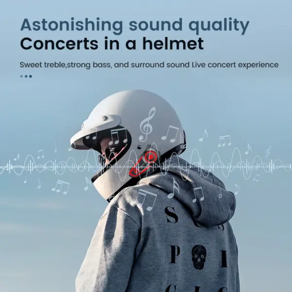 GEARELEC DK02 Motorcycle Helmet Headset Stereo Bluetooth Hands Free - Image 4