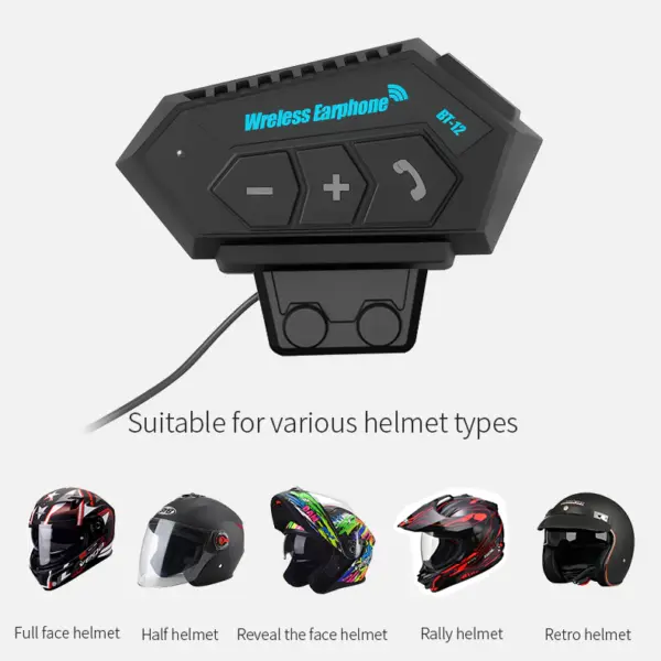Kebidumei BT12 Helmet Headset Wireless Hands-free - Image 3