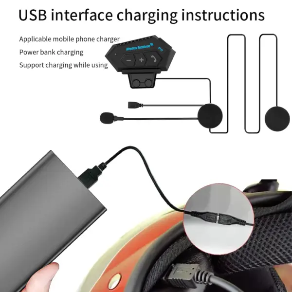 Kebidumei BT12 Helmet Headset Wireless Hands-free - Image 6