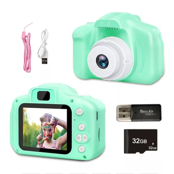 Seckton New Upgrade Kids Selfie Camera - Green