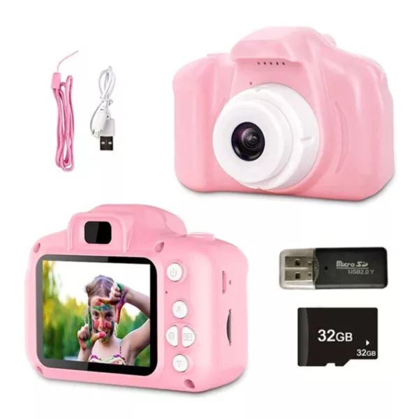 Seckton New Upgrade Kids Selfie Camera - Pink