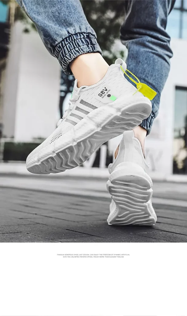 SUMKYOU 68V DEHC Men Sneakers Mesh Breathable Running Shoes