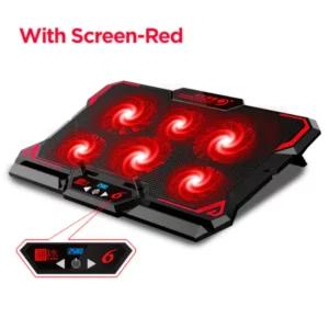 COOLCOLD K38 17inch Gaming Laptop Cooler Red with Screen