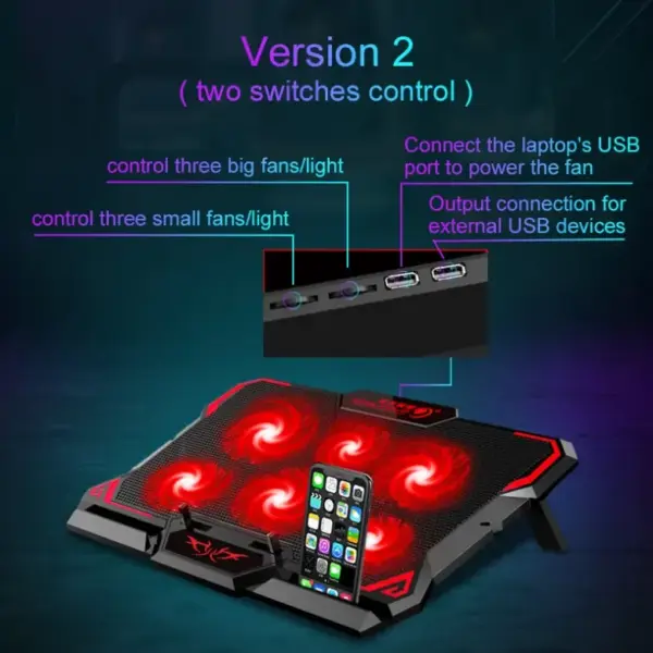 COOLCOLD K38 17inch Gaming Laptop Cooler - Image 4