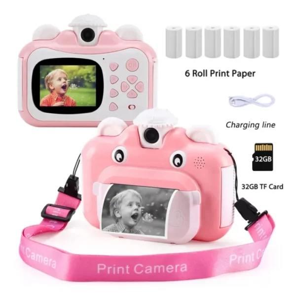 Kids digital camera KX12 P-6 paper-32G pink