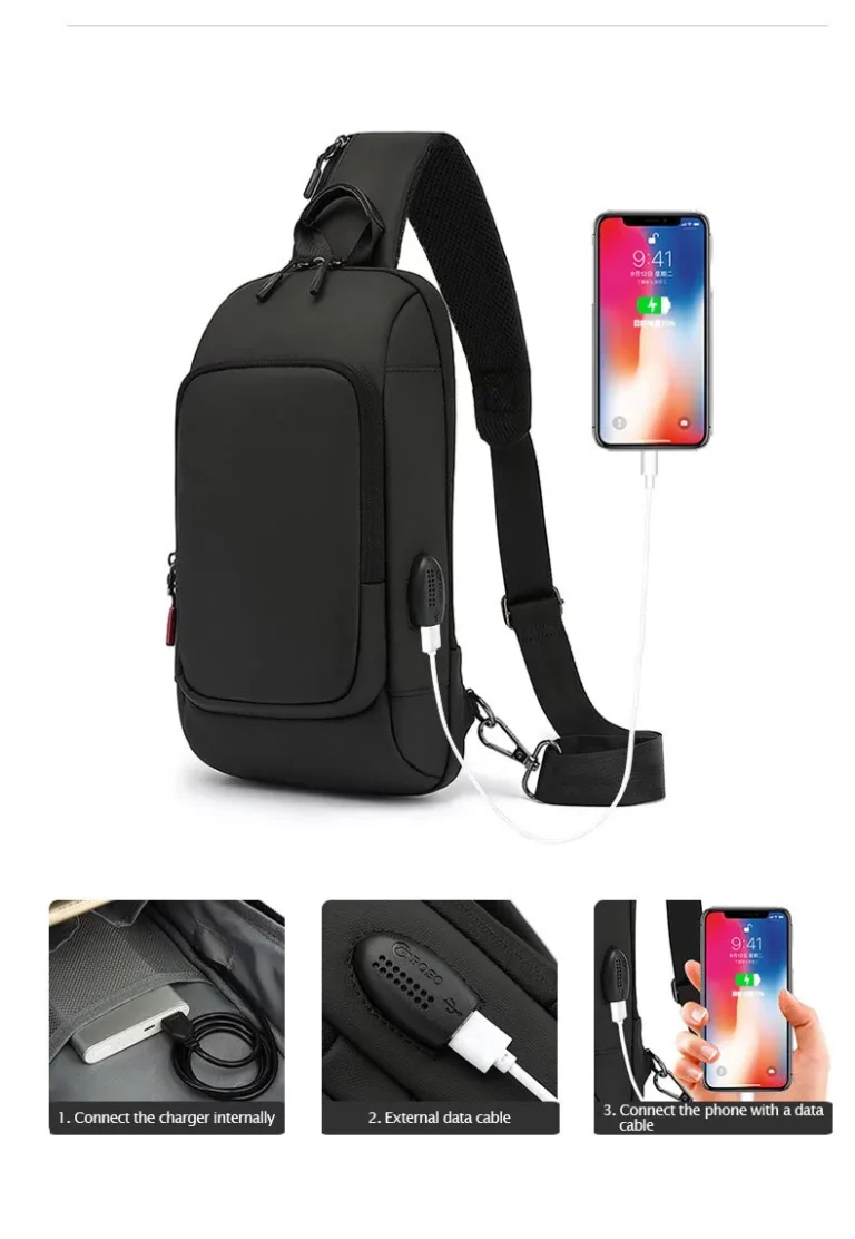 Aamytike Sling Bag Waterproof Shoulder Crossbody Backpack for Men