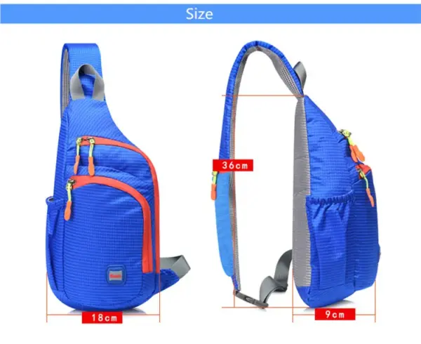 Peicees Small Sling Backpack Waterproof Unisex Shoulder Bag