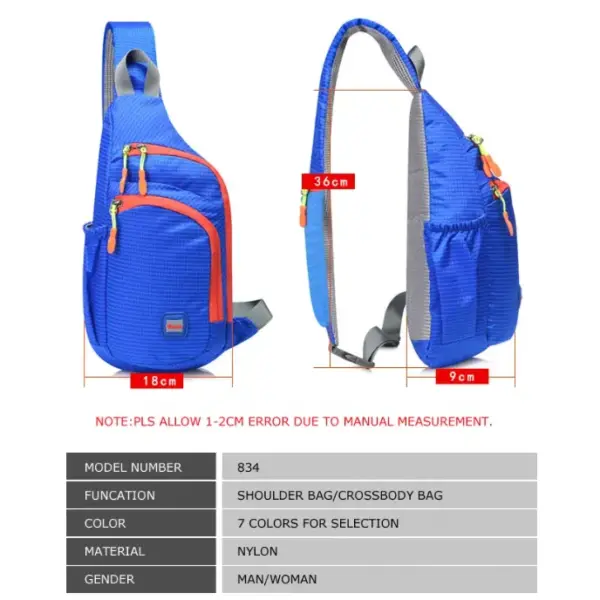 Peicees Small Sling Backpack Waterproof Unisex Shoulder Bag Chest Crossbody Daypack - Image 5