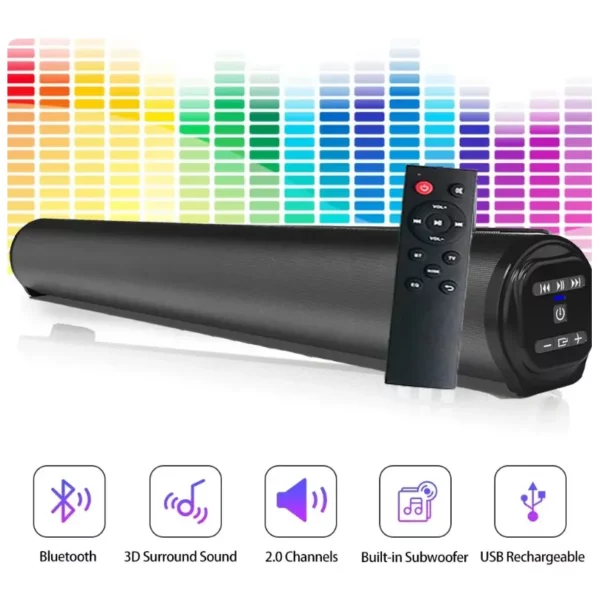 NRNL BS-28B BS-10 Wireless Bluetooth Sound Bar Speaker