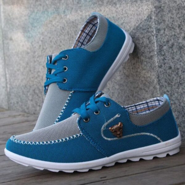 BKQU BIN764 Men Casual Sneakers Flat Canvas Shoes - Image 4