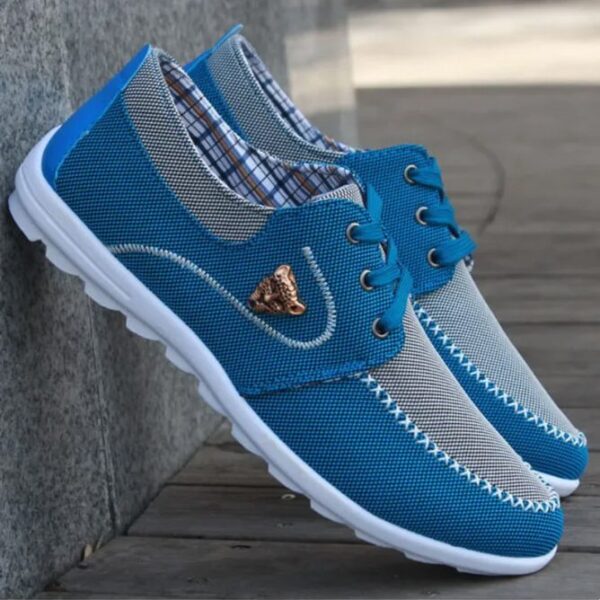 BKQU BIN764 Men Casual Sneakers Flat Canvas Shoes - Image 3