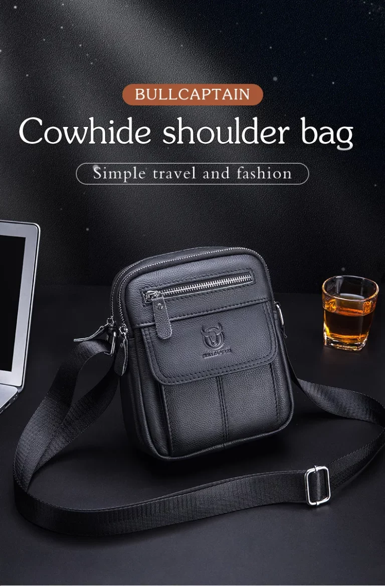 BULLCAPTAIN DJB016 Cow Leather Shoulder Bag