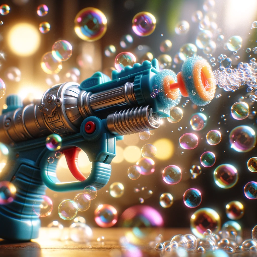 Which chemical is used in bubble gun?