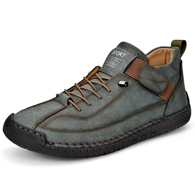 HUCDML K9888 Men Outdoor Leather Shoes Green