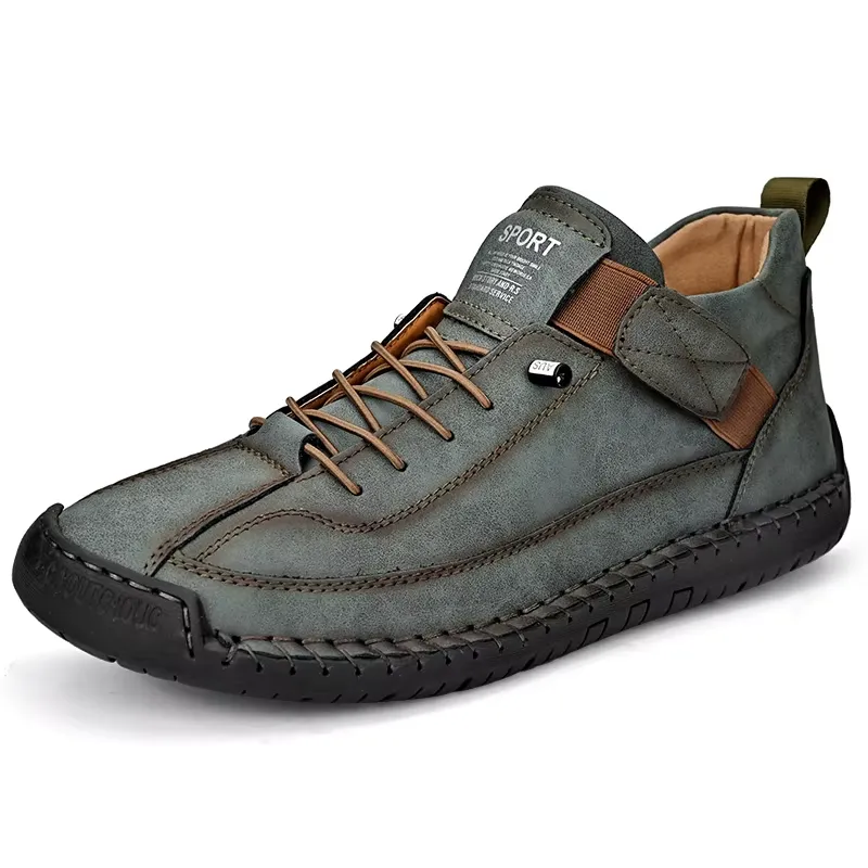 HUCDML K9888 Men Outdoor Leather Shoes Green