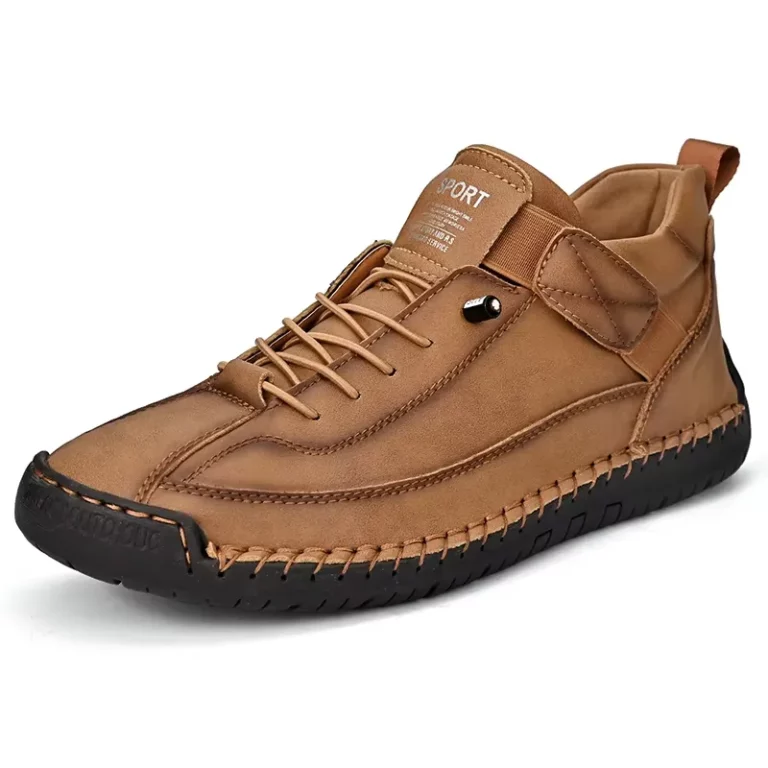 HUCDML K9888 Men Outdoor Leather Shoes Brown