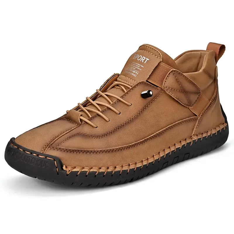 HUCDML K9888 Men Outdoor Leather Shoes Brown