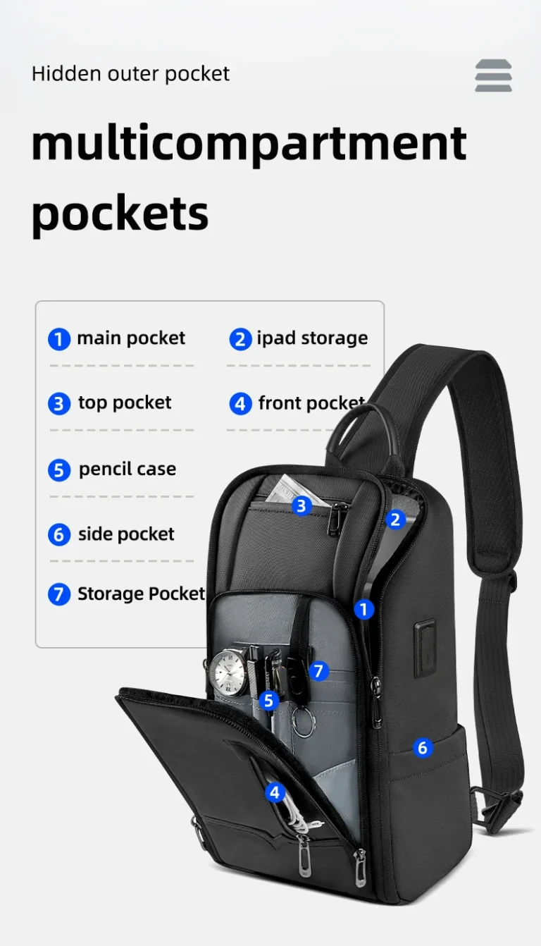 Heroic Knight HK-6207B Multicompartment Pockets