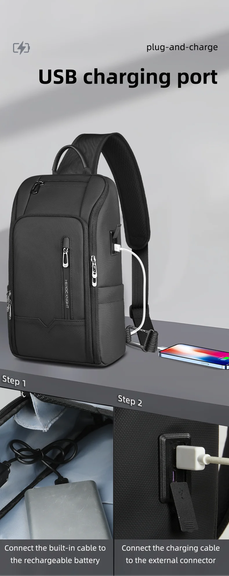 Heroic Knight HK-6207B USB Charging Port