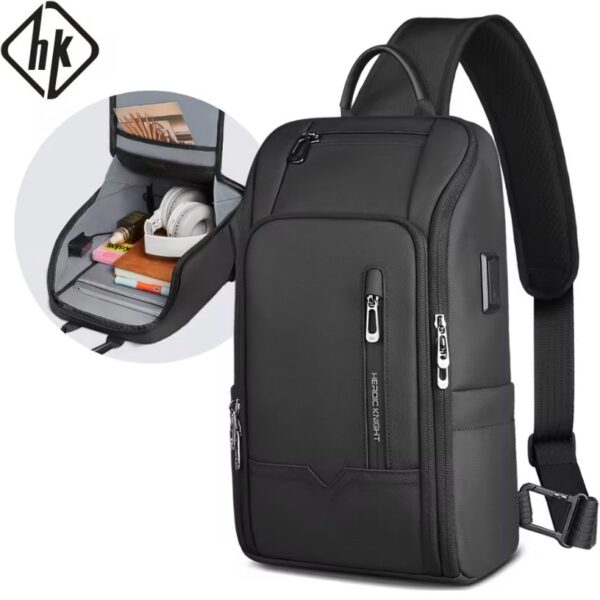 Heroic Knight HK-6207B Anti-theft Waterproof Men Shoulder Bag - Image 2