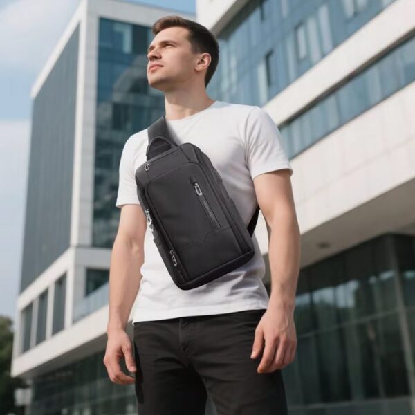 Heroic Knight HK-6207B Anti-theft Waterproof Men Shoulder Bag - Image 4