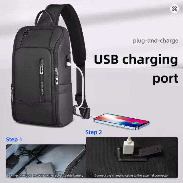 Heroic Knight HK-6207B Anti-theft Waterproof Men Shoulder Bag - Image 7