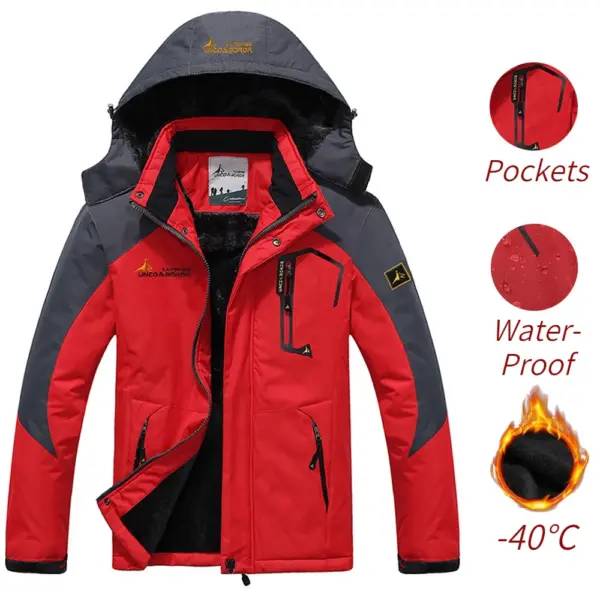 UNCO&BOROR Men's Winter Jackets - Red