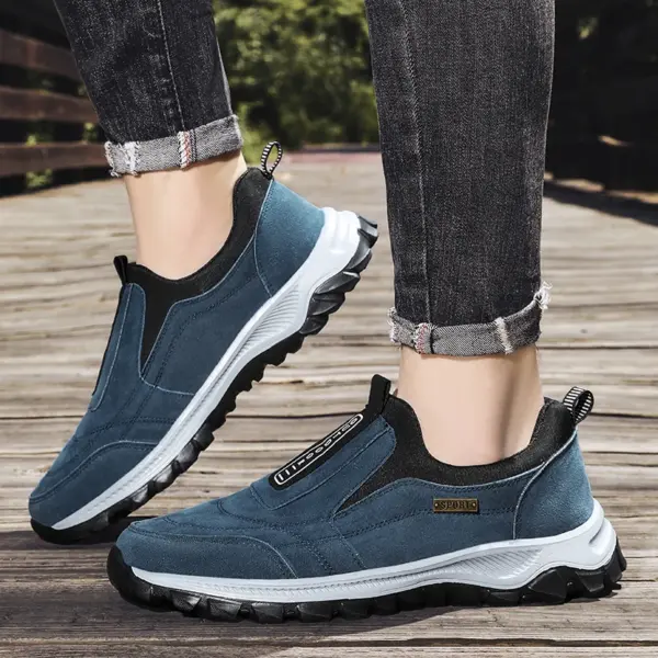 Men's non-slip casual sports shoes wear-resistant hiking shoes Outdoor 2025 fashion comfortable flat walking shoes for men 6