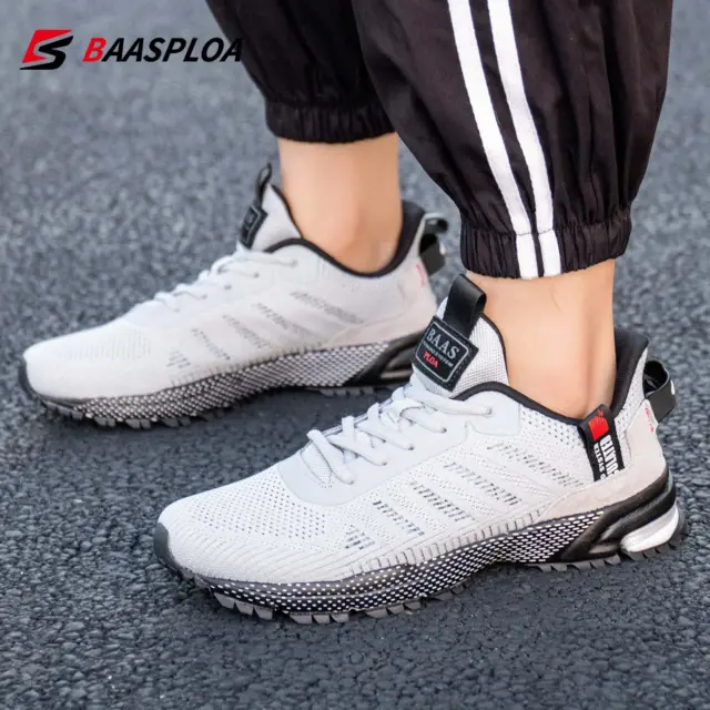 Baasploa Men’s Lightweight Running Shoes – Breathable Non-Slip Casual Sport Sneakers 1