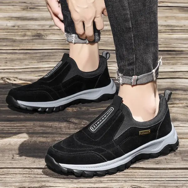 Men's non-slip casual sports shoes wear-resistant hiking shoes Outdoor 2025 fashion comfortable flat walking shoes for men 5