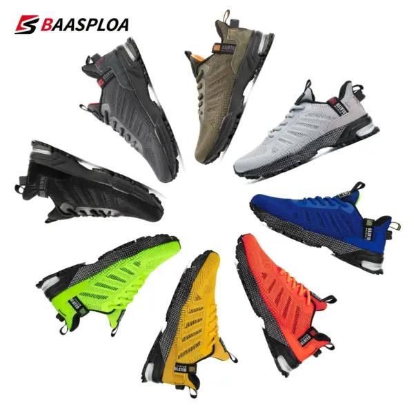 Baasploa Men’s Lightweight Running Shoes – Breathable Non-Slip Casual Sport Sneakers 5