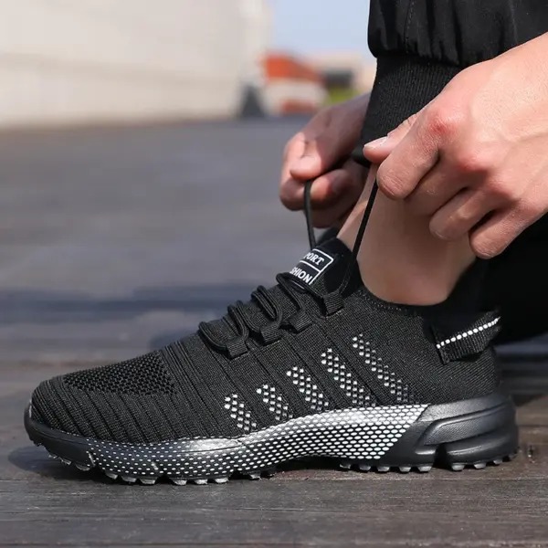 Stuccco Men’s Lightweight Mesh Sneakers – Breathable Slip-On Casual Running Shoes 6
