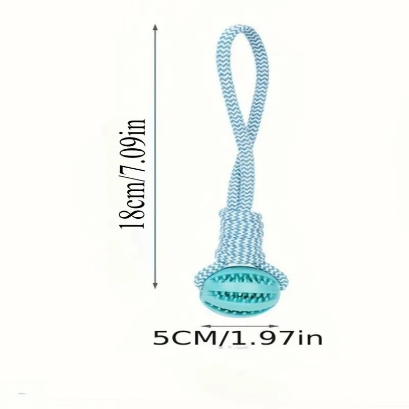 Interactive Dog Tug Rope Ball Toy - Size