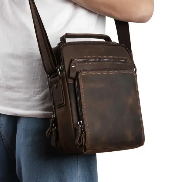 JOYIR New Genuine Leather Men Vintage Handbags Small Flap Men's Shoulder Bag Casual Office Messenger Bags Fashion Crossbody Bag - AliExpress 1524