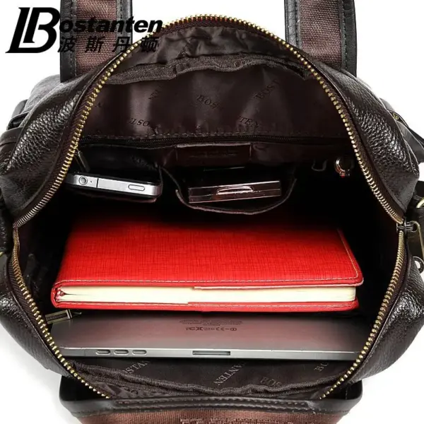 Bostanten Brand New Men's 100% Genuine Leather Cowhide Handbag Messenger Shoulder Tote Briefcase Laptop BAG Purse - AliExpress 1524