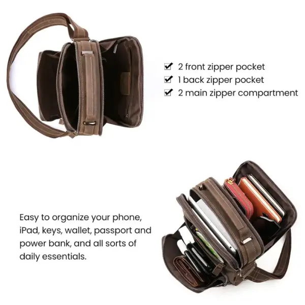 JOYIR New Genuine Leather Men Vintage Handbags Small Flap Men's Shoulder Bag Casual Office Messenger Bags Fashion Crossbody Bag - AliExpress 1524