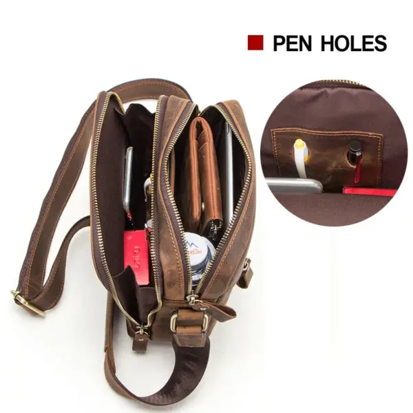 CONTACT'S Genuine Leather Men's Messenger Bag Vintage Sling Shoulder Bags for 7.9" iPad Mini High Quality Male Crossbody Bag Men - AliExpress 1524